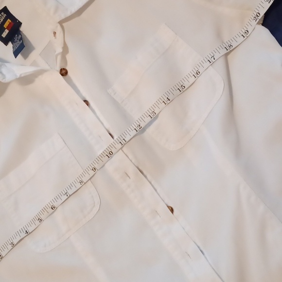 💫White Button-Up Shirt With Pockets - Picture 8 of 9